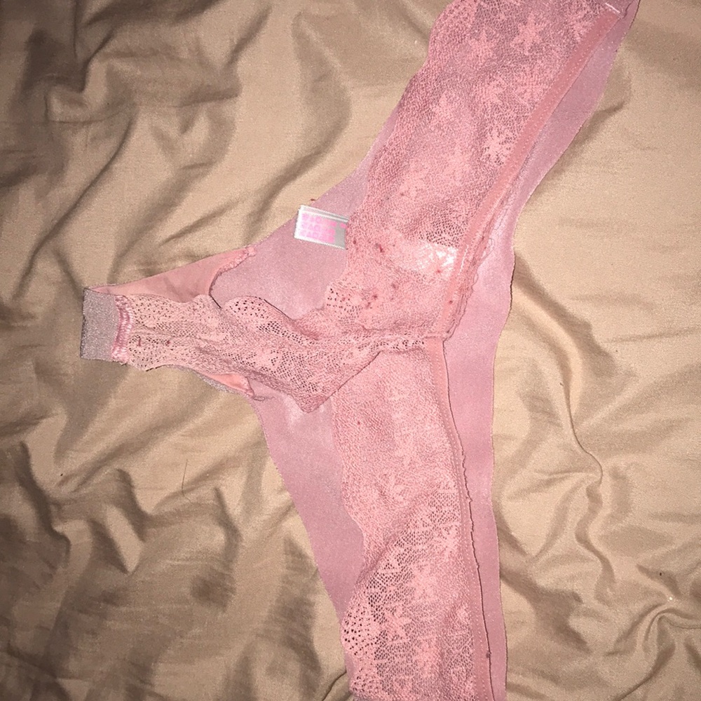 Pink Victoria’s Secret thong